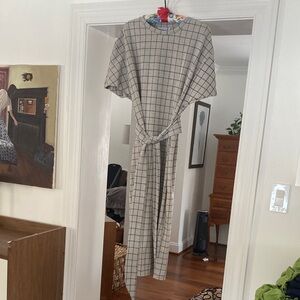 Zara Black and White Checkered Top